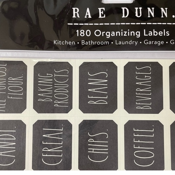 NEW Rae Dunn Black Organizing Labels - Picture 1 of 7